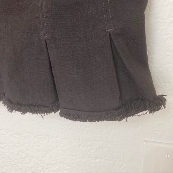 Etcetera Brown Denim Skirt with Satin Ties, Size 6 - Picture 6 of 6